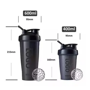 Vente en gros de mixeur de café en plastique gym petit shaker de ciment bouteille mélange de protéines embouteilleur