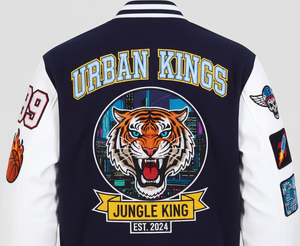 Traditional <b>Varsity</b> <b>Jacket</b> | Classic Letterman <b>Bomber</b> | 100% Cotton Winter High Street Stand Collar Hooded Breathable Zipper - Product Image 4