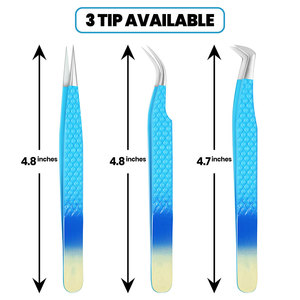 Offre Spéciale Kit magnétique brillant pince à cils couleur or Plasma belle pince à épiler 3 pièces étui magnétique classique pince à épiler à pointe pointue - Product Image 2