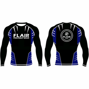 Personalizado Durable Nylon BJJ Rash Guard Larga Protección UV Anti-UV Compresión Camisa Transpirable y Cómodo - Product Image 2