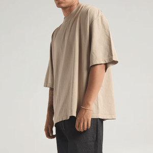 Coton Hipster Hip Hop Longline Crewneck T-Shirt Hommes Surdimensionné T-shirt Coton Casual Unisexe À Manches Courtes T-shirts Streetwear - Product Image 5