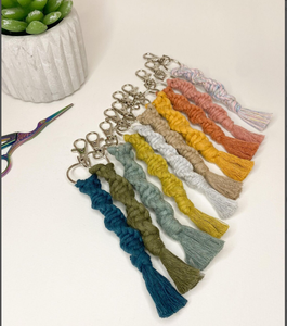 Beautifully Handmade Handmade Macrame Keychain Boho <b>Keyring</b> Accessory, Gift Ideas for Her, Handmade <b>UK</b> - Product Image 1