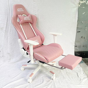 เก้าอี้เล่นเกม GT1368 หนัง PU พรีเมียม ที่วางแขน 4D สีขาวและชมพู รุ่น SFGC001 - Product Image 3