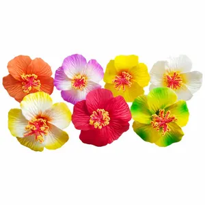 M03437 Günstige Preise Hochzeit Home Party Dekoration Künstliche PE Hibiskus Simulation Blumen Hibiskus Blume