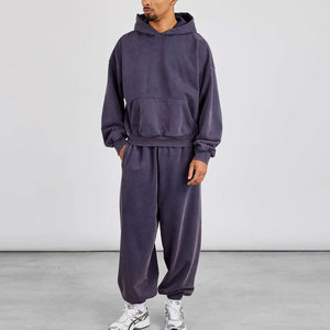 Ensemble de survêtement streetwear oversize pour homme, personnalisé par un fabricant de vêtements, comprenant un sweat à capuche tissé et un pantalon de jogging ample pour l'hiver - Product Image 6