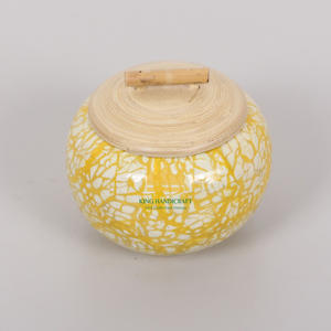 Hot Sale Spun Bamboo <b>Gift</b> <b>Box</b> With Eggshell inlay Suitable for Decorative Gergean Celebration Ramadan from Vietnam - Product Image 3