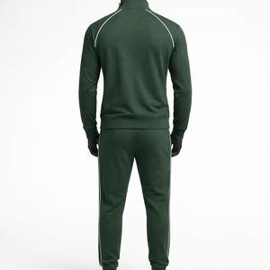 Conjunto Deportivo Unisex con Logotipo Personalizado, Mezcla de Algodón Premium, Chaqueta con Cremallera Transpirable y Ligera y Pantalones Deportivos, OEM ODM Venta al Por Mayor - Product Image 3