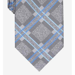 Cravatta Classica a Quadri Perry Ellis per Uomo, Grigia, Taglia Regolare, in Poliestere, Design Formale alla Moda, Confezione Regalo - Product Image 3
