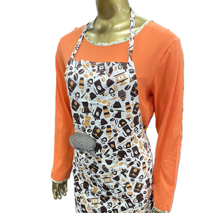 Tablier de taille de cuisine personnalisable tissu en coton lin avec logo imprimé tailles styles disponibles pour une utilisation de jardin fabriqué en Inde - Product Image 1