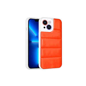 Funda de Silicona Premium Edición MSRA Naranja para iPhone 13 14 Plus XS, 100% Protección de Cámara, Estilo Moderno - Product Image 1