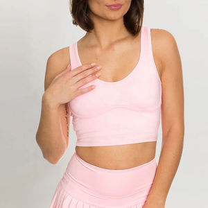 Custom O-Neck Tank Top for Women Breathable Gym Front Logo Stretchy 100% Cotton Canvas <b>Fabric</b> Casual Fitness Clothing All Season - Product Image 1