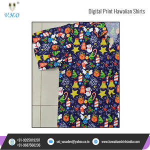 Chemises hawaïennes à manches mi-longues pour homme, en Polyester, imprimé, personnalisé, surdimensionné, pour l'été, OEM, vente en gros - Product Image 2