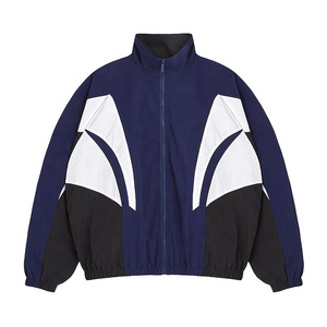 Custom Overhead Half Zip Waterproof Nylon Zipper Windbreaker Streetwear Color Blocking <b>Jacket</b> For <b>Men</b> - Product Image 6