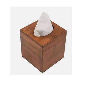 Couvercle de boîte à mouchoirs en bois d'acacia personnalisable Matériau de papier de conception avantageuse pour l'utilisation de serviettes - Product Image 1