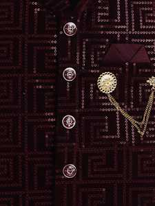 ชุดเชอร์วานีผ้าไหมแบบดั้งเดิมสุดหรูสำหรับเด็กผู้ชาย สำหรับงานแต่งงานและงานปาร์ตี้ - Product Image 3