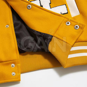 แจ็กเก็ตเลตเตอร์แมน2025สีพื้นเสื้อลำลองสำหรับผู้ชายเสื้อกันหนาวแบบสตรีท - Product Image 4