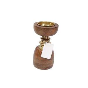 Nouveauté brûleur Bakhoor moyen-orient corps en bois de pin métal plaqué or personnalisable pour la maison intérieur parfum religieux - Product Image 1