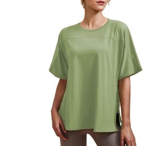 EVELYN-Ropa deportiva de verano para mujer, camiseta de manga larga de yoga y manga corta OEM ODM - Product Image 6