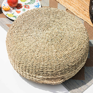 Puf Otomano Ecológico de Pasto Marino, Taburete de Rafia, Pufs de Paja, Otomanas de Pasto Marino a Precio Económico - Product Image 3