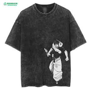 Fabricant sur mesure, vente en gros de t-shirts pour hommes de haute qualité, coupe ample, 100% coton, respirant, écologique, Behram - Product Image 6