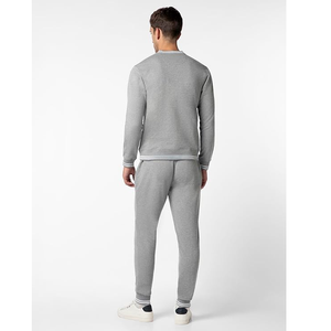 2025 ropa de calle personalizada para hombre, Jersey acolchado Regular de gran tamaño, manga larga, cuello redondo acanalado, 100% algodón tejido transpirable - Product Image 2