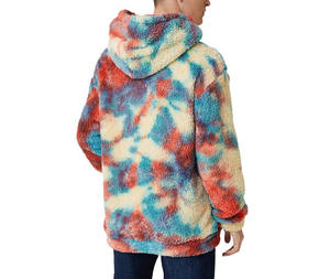 Nuevas sudaderas con capucha de peluche de alta calidad personalizadas para hombre OEM al por mayor sudaderas con capucha personalizadas Sherpa Fleece Tie Dye para hombre - Product Image 4