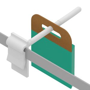 GACS-075-BL crochet d'affichage blanc 75 mm avec rabat catégorie de produits crochets d'affichage - Product Image 2