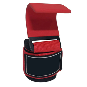 Ganchos profesionales de entrenamiento de gimnasio de levantamiento de pesas de neopreno hechos en fábrica en todos los tamaños Opciones de logotipo personalizado - Product Image 4