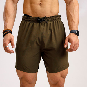 Short de fitness décontracté pour homme à imprimé de logo personnalisé Short de plage de course à pied respirant à taille élastique et à séchage rapide 100% polyester - Product Image 4