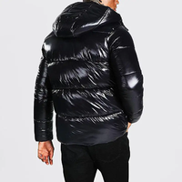 Veste d'hiver matelassée pour homme, tailles S-6XL, noire, avec capuche, rembourrage 100% polyester, personnalisable, style streetwear, extérieur en toile de coton