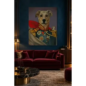 Fida General Dog with Mouse on Shoulder <b>Canvas</b> Print - Product Image 3