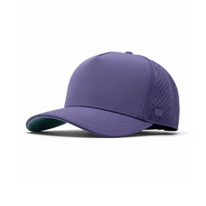 Casquette de golf imperméable à 5 panneaux, structurée, unie, OEM ODM, avec découpe laser perforée, visière incurvée, casquette de sport pour la course à pied - Product Image 5