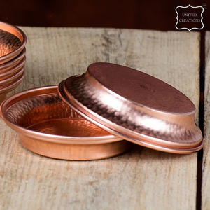 Plateau de service en cuivre pur écologique avec poignée, plaque de placage de cuivre en métal, plat pour la table de fête de mariage, utilisation de service - Product Image 3