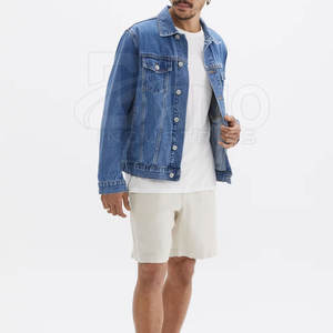 Nouvelle Arrivée Vente Chaude Veste en Jean Hiver Homme Haute Qualité avec Logo Avant Style Unique Respirante Séchage Rapide 100% Coton - Product Image 4