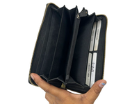 Dompet Pria Kulit Asli Klasik, Tahan Lama, Buatan Tangan, Lipat Dua dengan Penutup Terbuka, Anti RFID, Harga Grosir