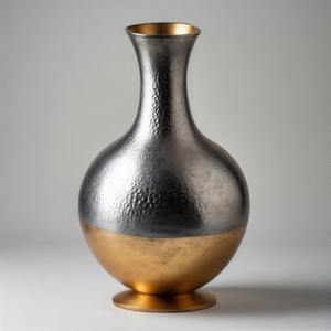 Florero martillado EchoGleam, floreros y macetas de forma redonda, estilo costero para Decoración de mesa de hogar y boda - Product Image 6