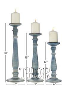 Ensemble de 3 bougeoirs en bois, idéal pour les bougies LED et les cadeaux de mariage, maison, Spa, aromathérapie Reiki - Product Image 4