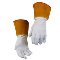 Gants de soudage personnalisés résistants à la chaleur, respirants, en cuir, de sécurité, à doigts complets, lavables en machine – Vente chaude