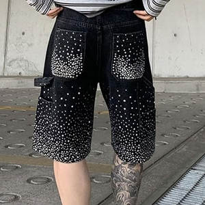 Confortable hommes strass Shorts fermeture éclair hommes strass Shorts léger en gros hommes strass Shorts - Product Image 3