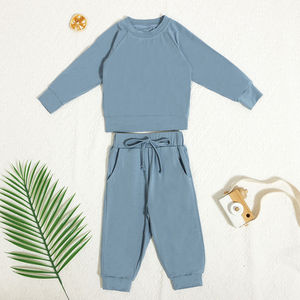 Personalizado de alta calidad de invierno Casual de algodón sólido bebé niña niños de 2 piezas chándales de jogging - Product Image 1