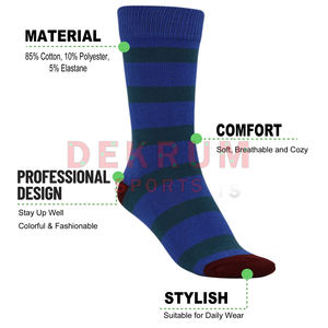 Chaussettes décontractées pour hommes de haute qualité Prix d'usine Logo en gros personnalisé Chaussettes noires de haute qualité en stock-Commande minimum 10 paires - Product Image 1