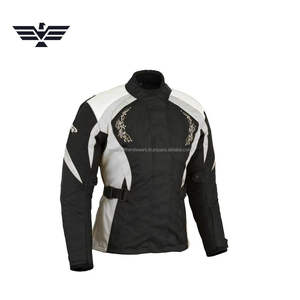 Chaqueta de Motociclista de Cuero Negra y Rosa para Hombre EMPIRE of TREND WEARS, Impermeable, Transpirable, Ajustable, Segura - Product Image 1