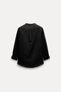 Camisa de satén negro de primera calidad para mujer, Elegante ropa de oficina y fiesta, diseño elegante, calidad de exportación de moda de proveedor indio - Product Image 5