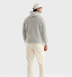 Sweat à capuche en polaire chaud de qualité supérieure confortable point de diamant Sherpa sweat matelassé en peluche hiver pull commandes en gros décontracté Style de rue - Product Image 4