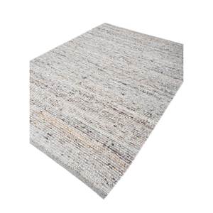Tapis en laine abstrait rayé ivoire Contour - Phwp-28 - Classique - Rectangulaire 9x12 - Pour la maison, le salon, l'entrée, le couloir - 10 mm - Tissé à la main - Product Image 2