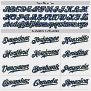 Maillot de baseball authentique Royal-Gold blanc personnalisé - Product Image 5