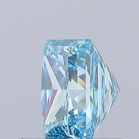 Diamant de laboratoire de 1,06 carat, certifié IGI, taille princesse, bleu vif avec nuances vertes, clarté VVS2, polissage excellent