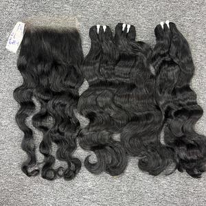 Extensiones de cabello natural camboyano virgen 100% al por mayor, cabello humano 100% ondulado natural de alta calidad - Product Image 1