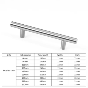 SSR meubles T bar armoire porte poignée en acier inoxydable tire boutons cuisine tiroir poignées - Product Image 2