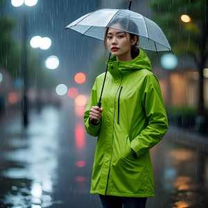 100% Nylon Spandex coupe-vent veste de pluie femmes randonnée imperméable à séchage rapide veste imperméable dames - Product Image 1